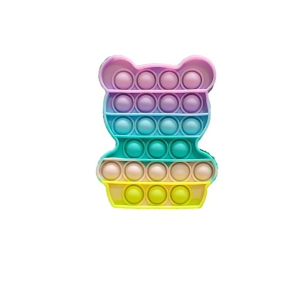 Pop it relaxation toy game kids teddy bear